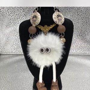 Labubu ^^^ Kawaii *** Necklace / Earrings *** OOAK ***